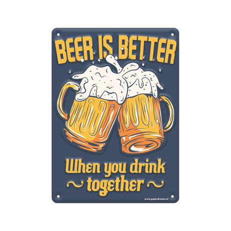 Paperdreams Metall-Texttafel 22x16,5cm – Bier ist besser