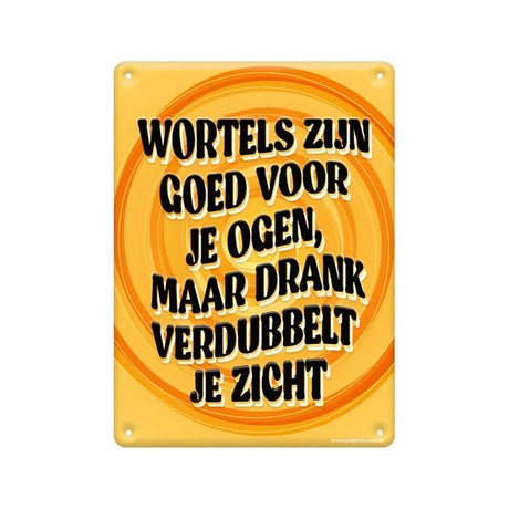 Paperdreams-Texttafel aus Metall, 22 x 16,5 cm – Wurzeln sind gut