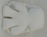 Kuschelhase weiß mit weißen Ohren. 26 cm