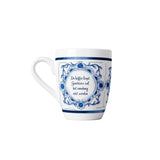 Paperdreams delfts blauwe mok - koffie loopt - keramiek 440ml
