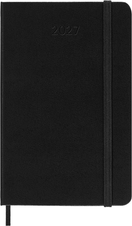 Moleskine 12-Monats-Tagebuch – 2027 – wöchentlich horizontal – Tasche – Hardcover – Schwarz