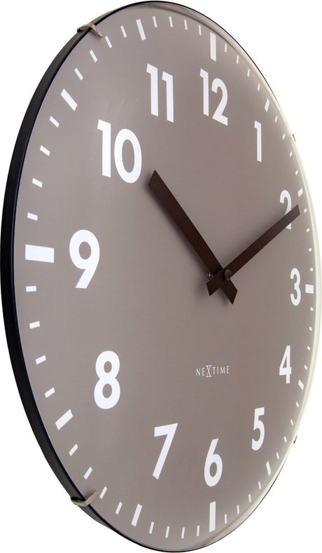 Nextime duomo – wandklok – 35 cm – koepelglas – khaki – stil