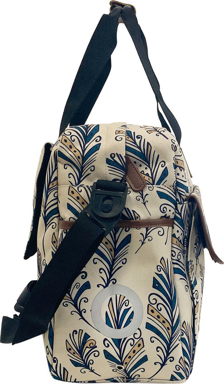 Willex Shopper mit blauer Feder und Schulterriemen