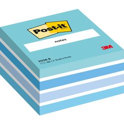 Post-it ® notes, kubus, pastelblauw, 76 x 76 mm, 450 blaadjes kubus