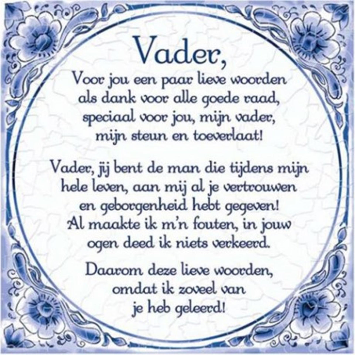 Paperdreams Fliese Delfter Blau – Vater