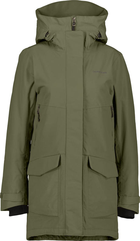 Didriksons Frida Wns Parka 7 Damen Outdoorjacke – Dunkelgrün