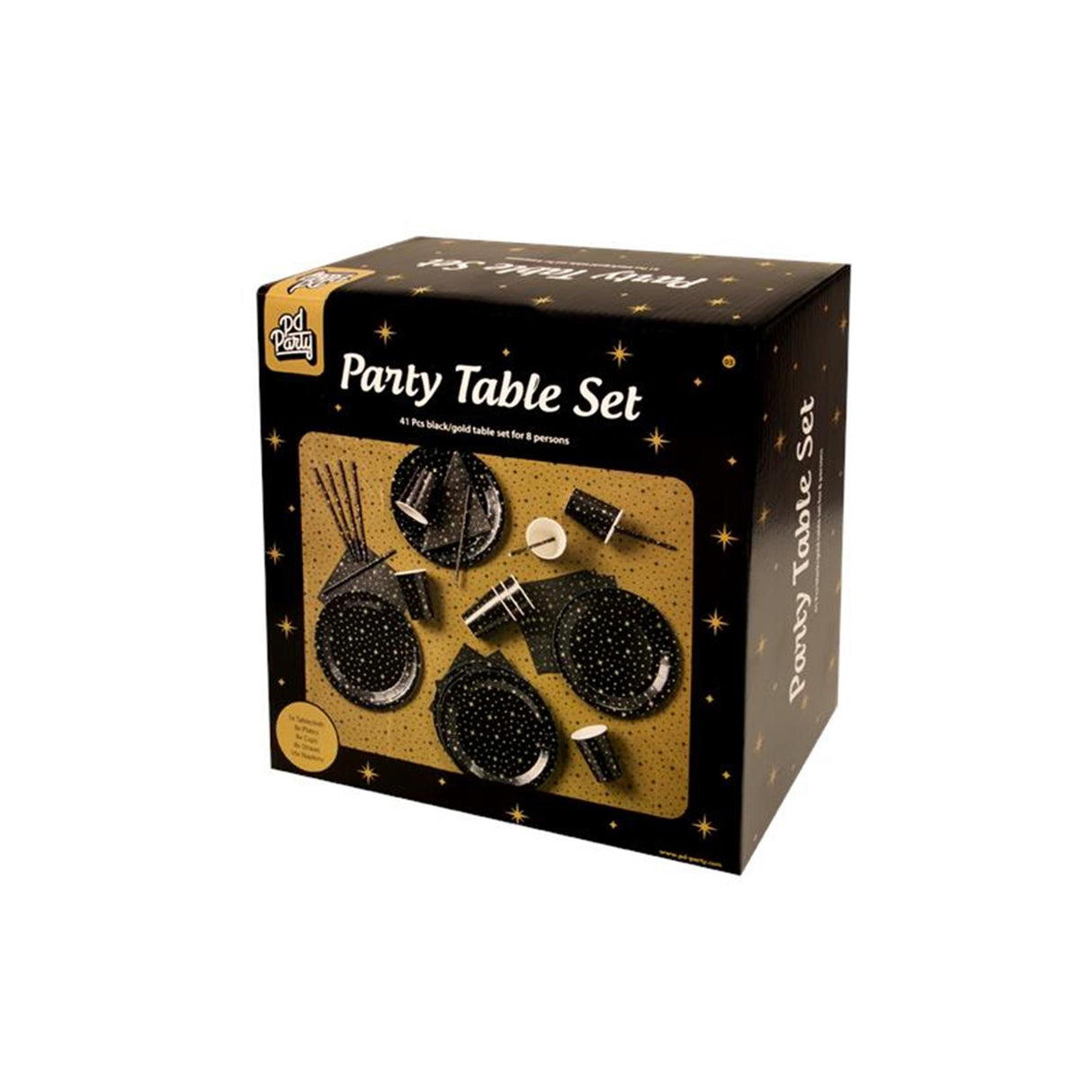 Paperdreams Partytischset – Schwarzgold