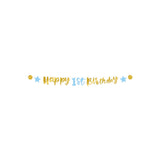 Paperdreams papaerdreams letter banner 'happy 1st birthday' 250cm karton