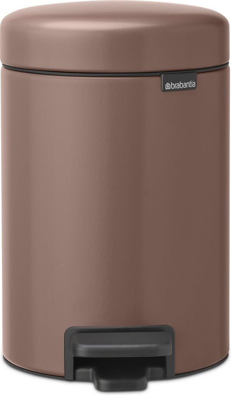 Brabantia Newicon Abfallbehälter – 3 Liter – Badezimmer – Satin Taupe