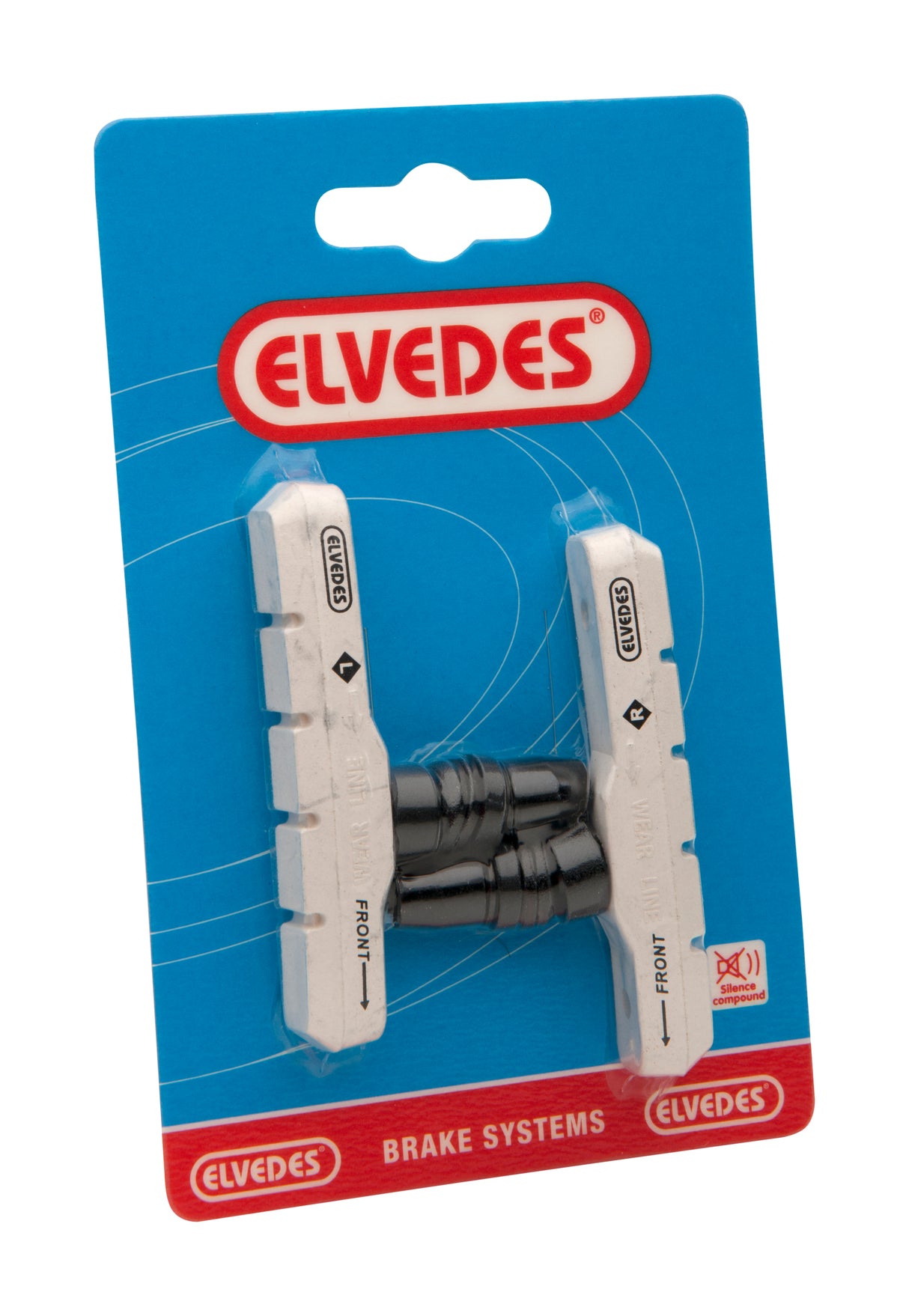 Sada brzdového bloku ELVEDEDES V -BRAKE 72 mm - bílá (na mapě)