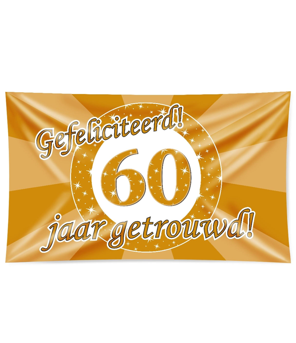 Paperdreams XXL-Fassadenfahne – seit 60 Jahren verheiratet