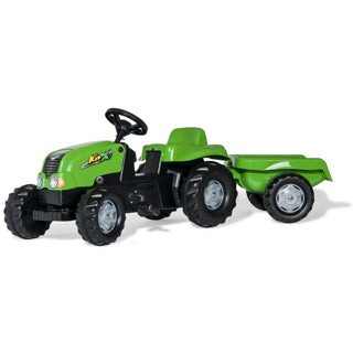 Rolly Toys Trettraktor rollykid-x + Anhänger grün