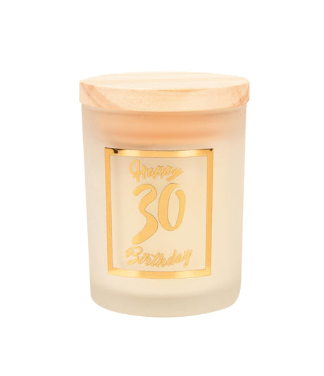 Paperdreams Duftkerze klein gold weiß – 30 Jahre
