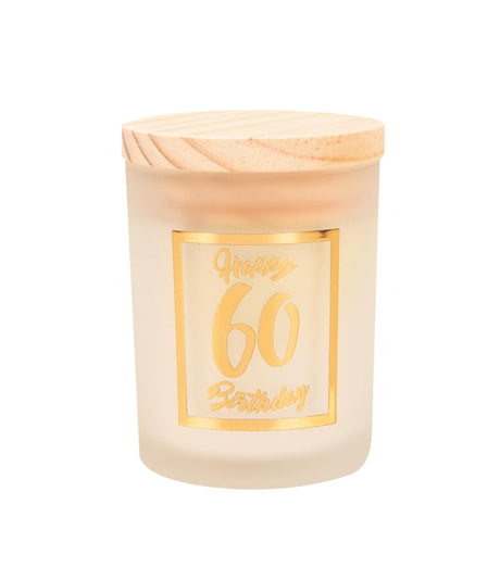 Paperdreams Duftkerze klein gold weiß – 60 Jahre
