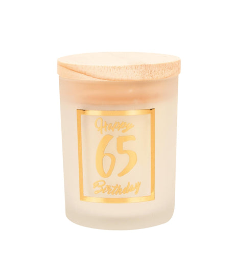 Paperdreams Duftkerze klein gold weiß – 65 Jahre