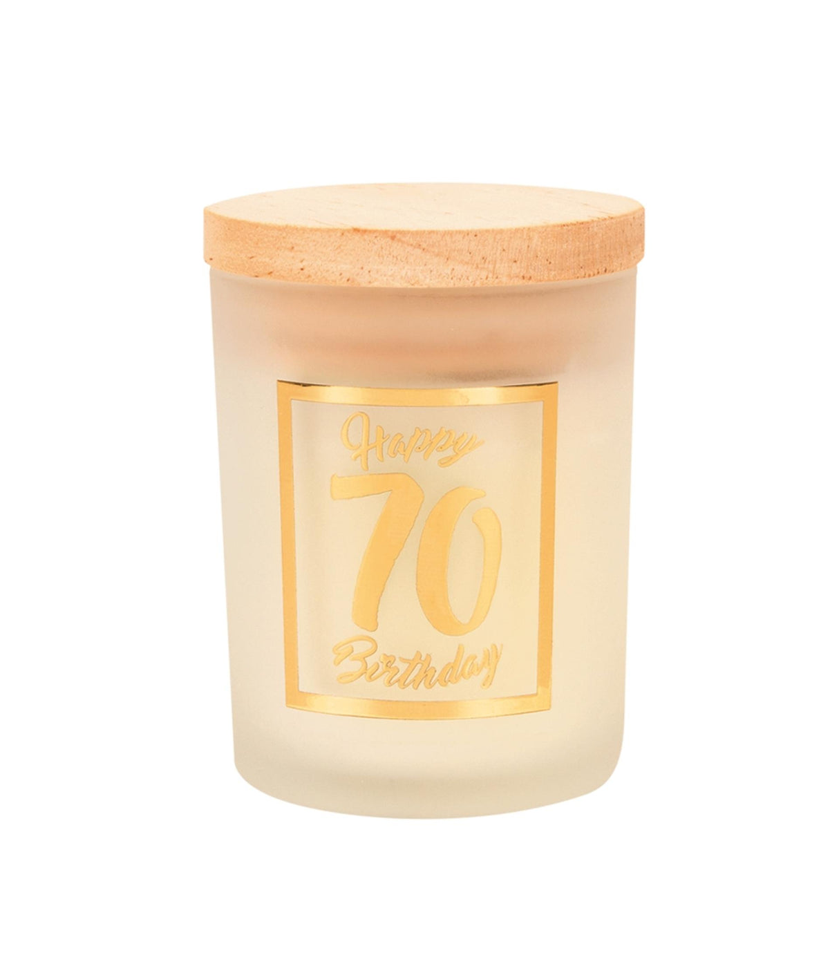 Paperdreams Duftkerze klein gold weiß – 70 Jahre