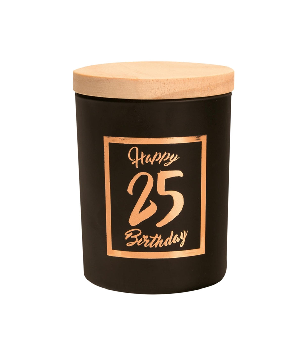 Paperdreams Duftkerze klein rosa schwarz – 25 Jahre