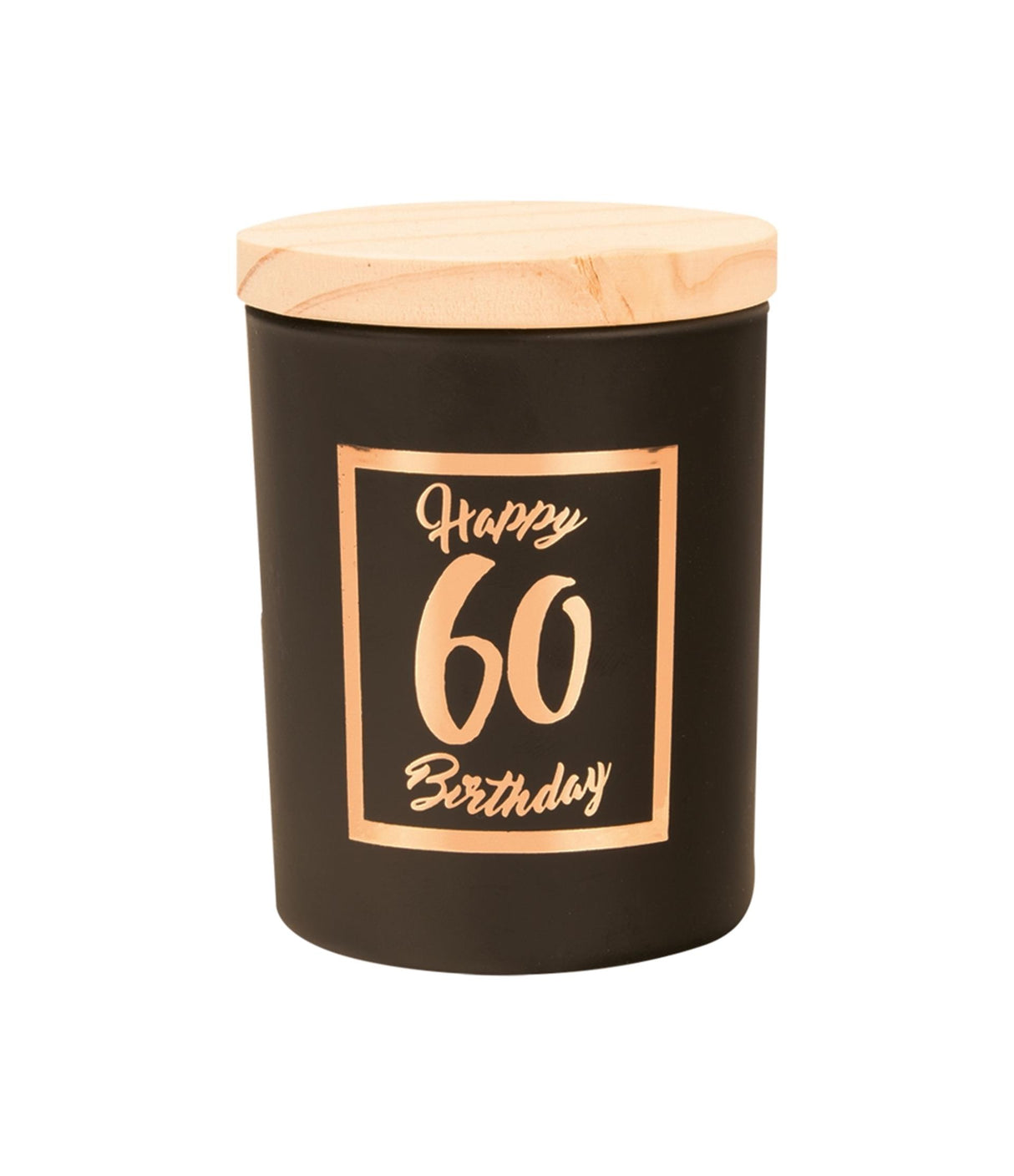 Paperdreams Duftkerze klein rosa schwarz – 60 Jahre