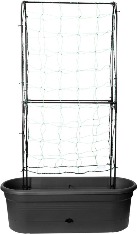 Elho green basics veggie wall 80 - kweekbak - verticaal tuinieren - 100% gerecycled plastic - ø 77.5 x h 26.0 cm - living black