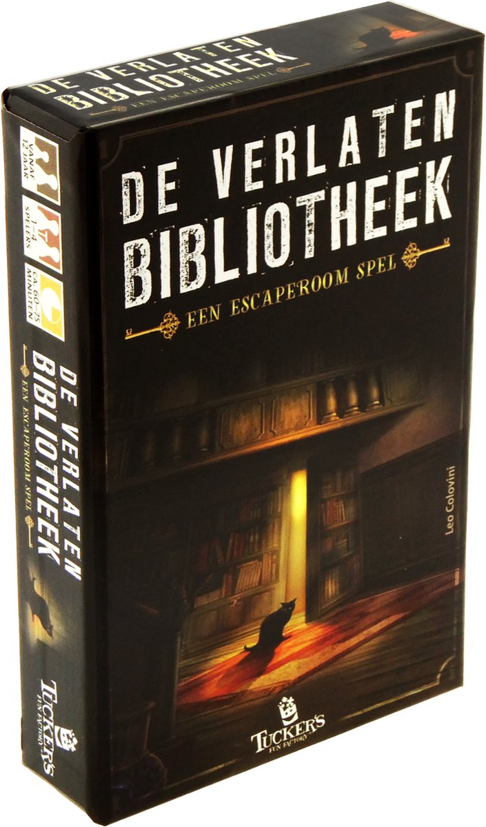 Tucker's fun factory de verlaten bibliotheek - non-destructief puzzel-escapespel