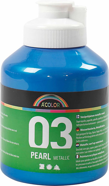 A-Color Metallic-Acrylfarbe, Blau, 03- Metallic, 500 ml