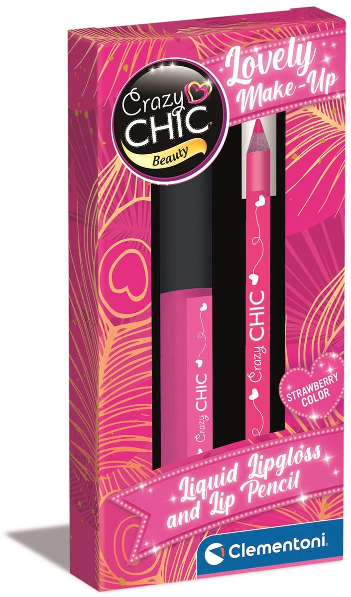 Clementoni Crazy Chic Lipgloss und Lipliner Erdbeere