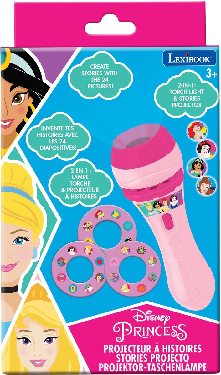 Lexibook Disney Prinzessinnen Geschichtenprojektor und Taschenlampe