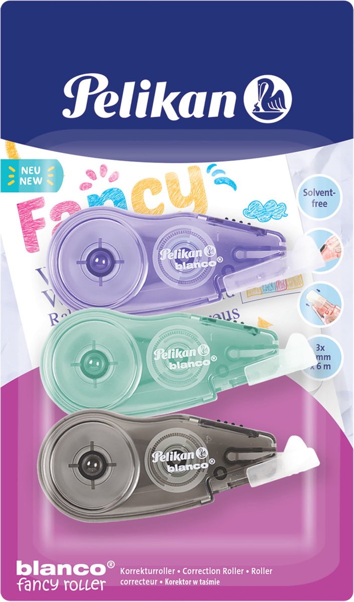 Pelikan Blanco® Fancy Roller, 3 Korrekturroller
