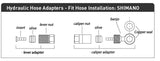 Adapter set for hydraulic brake pipe appropriate Shimano BH90