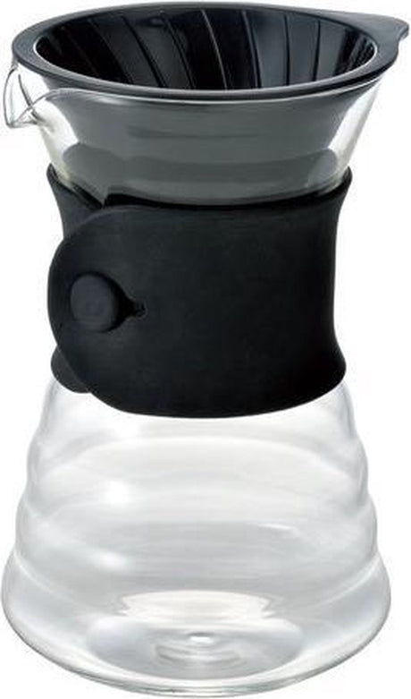 Hario V60 Drip Dekanter – Größe 02 – mit V60 Dripper Filterpapier – hitzebeständiges Glas