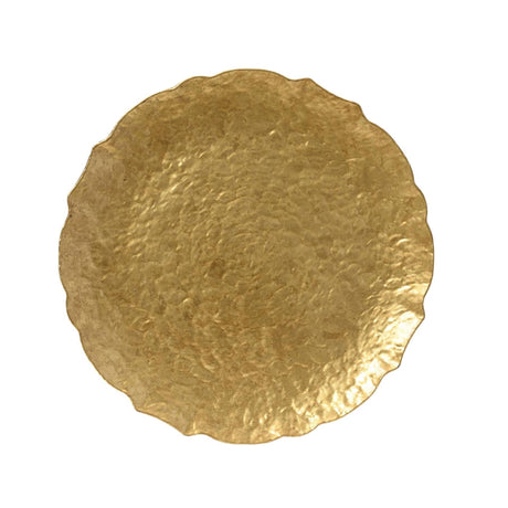 Decoris decobord kunststof slagwerklook ã˜33cm goud