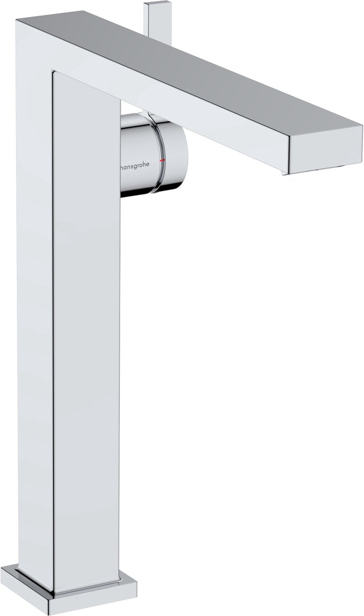 Hansgrohe tecturis e – Waschtischarmatur – Einhebelbedienung – Kaltstart energiesparend – ohne Ablaufgarnitur – 240 mm Größe – mit Ablassschraube – Chrom