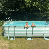 Essenz | grün-weißer Aufstellpool 400x200x100 cm inkl. Zubehör