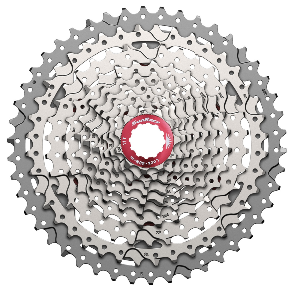 Sunrace CSMX3 10 Geschwindigkeitskassette 11-42t. Silbermetallic