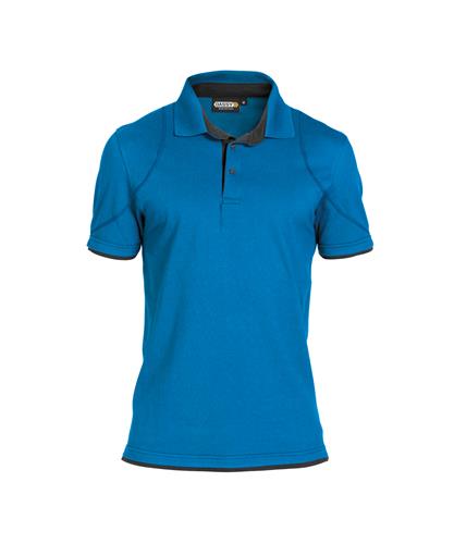 Dassy Polo Orbital Azurblau Grau M