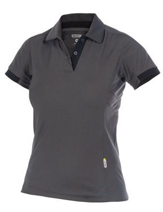 Dassy Polo Traxion Damen grau schwarz l