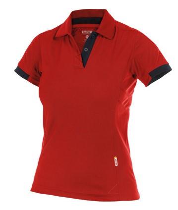 Dassy Polo Traxion Damen Rot Schwarz XL