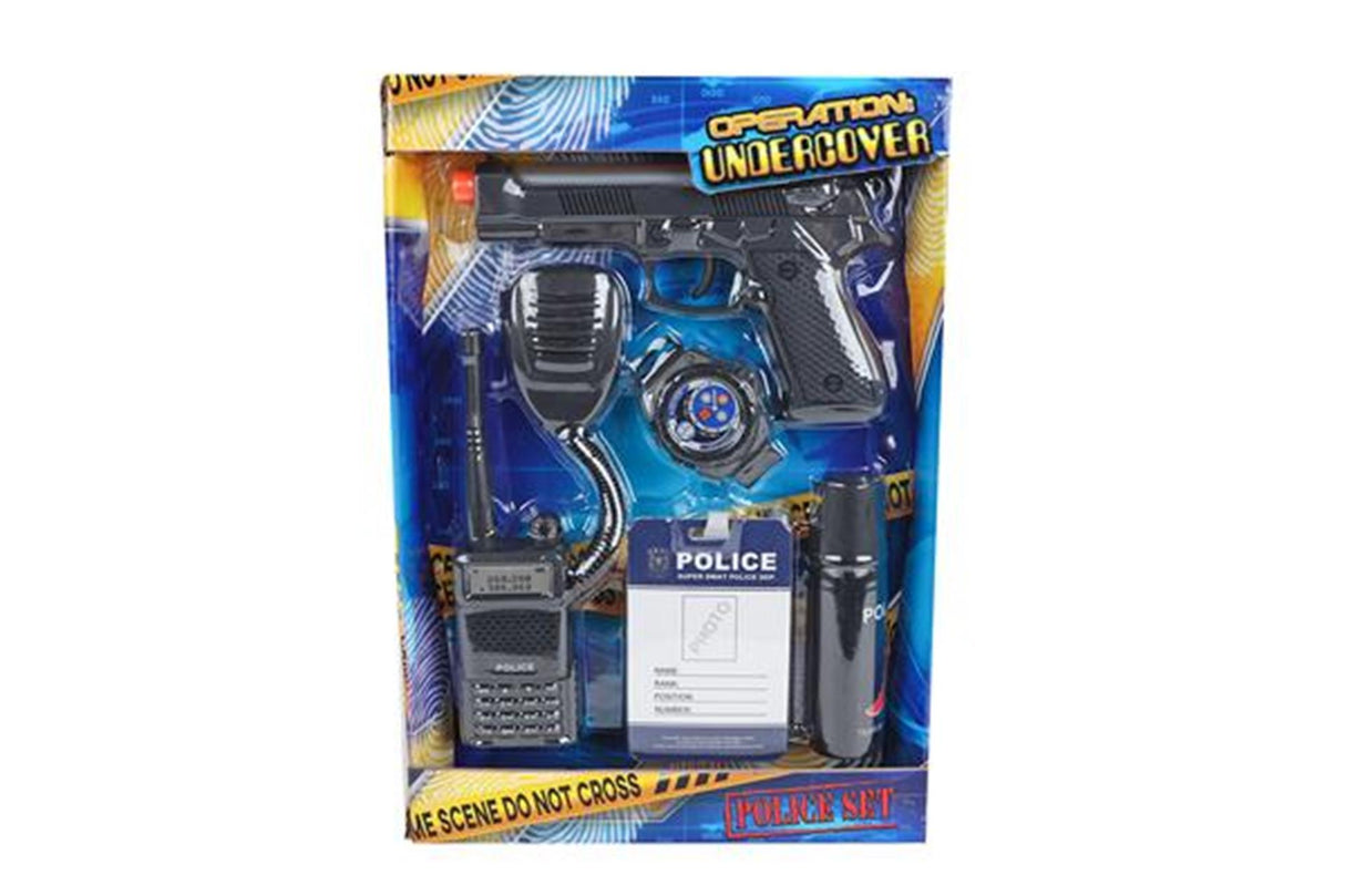 Polizei-Spielset mit Pistole, 5-teilig.