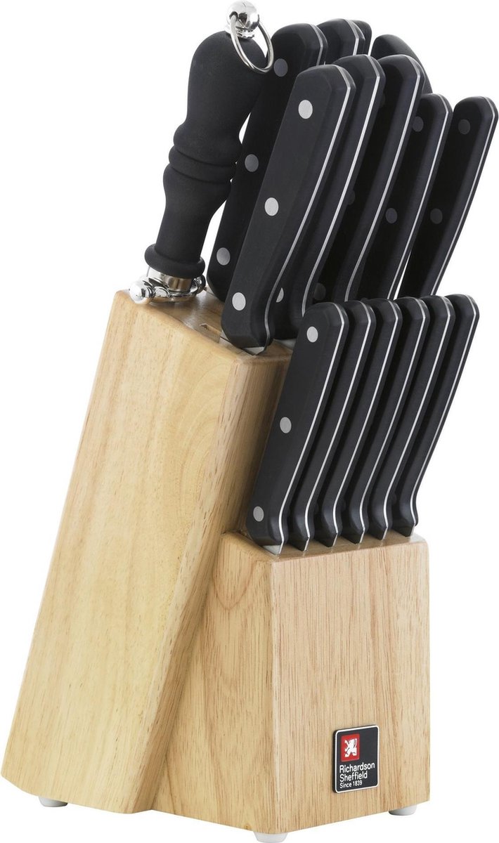 Richardson Sheffield – Cucina Messerset – inklusive Messerblock – 15-teilig – in Geschenkverpackung