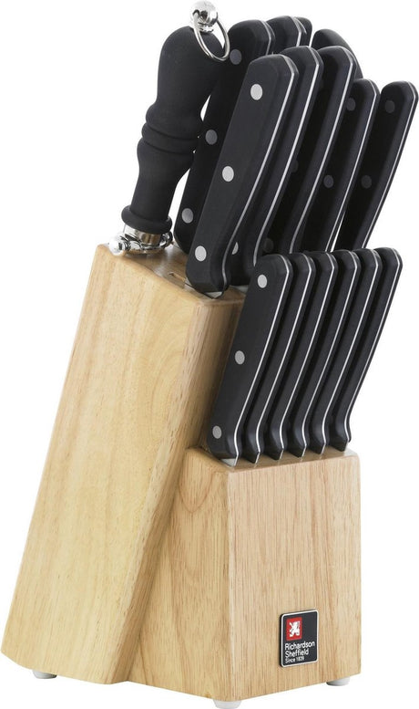 Richardson Sheffield – Cucina Messerset – inklusive Messerblock – 15-teilig – in Geschenkverpackung
