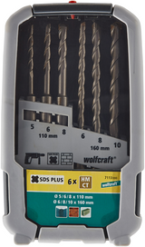 Wolfcraft Betonbohrer-Set | hartmetallbestückt | sds-plus | ø5–10mm | 6-teilig | 1 Satz - 7113000