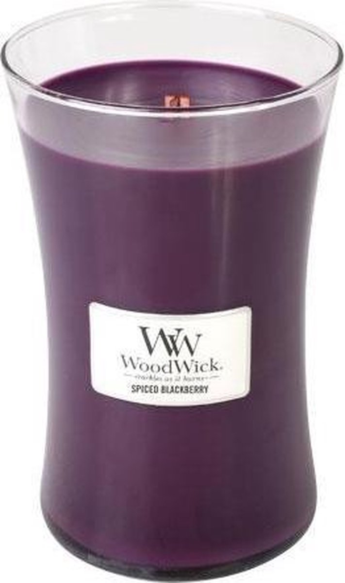 Große Sanduhr-Duftkerze von Woodwick – Gewürzte Brombeere – 130 Brennstunden