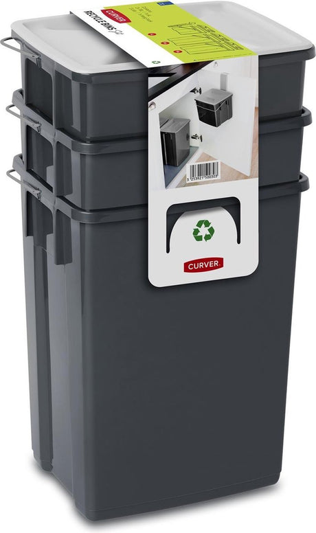 Curver-Set Abfallbehälter 2x10l + 6l Abfallbehälter-Set
