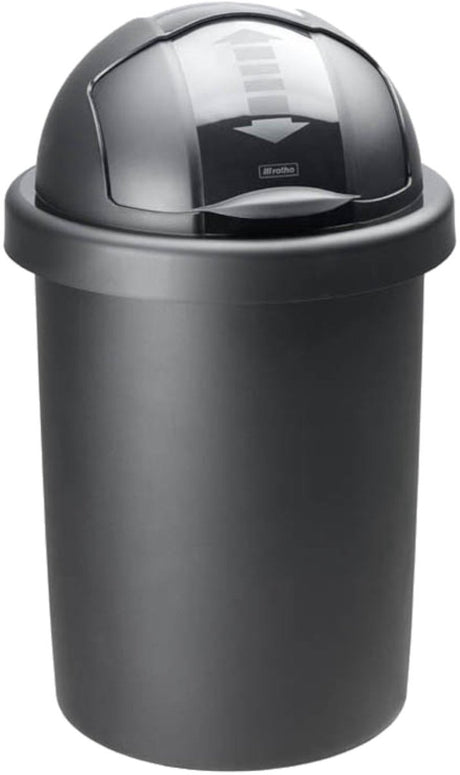 Rotho roll bob - prullenbak - 30l -bpa vrij - zwart