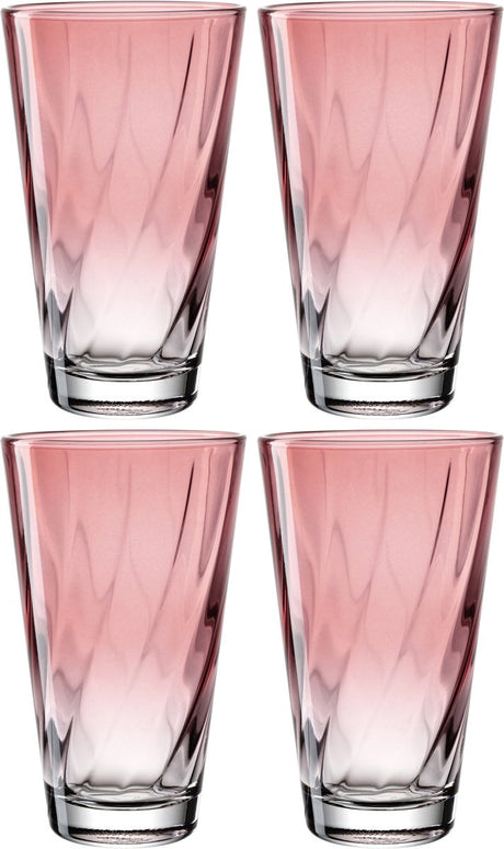 Leonardo Twist Trinkglas 300ml Rose - Set 4