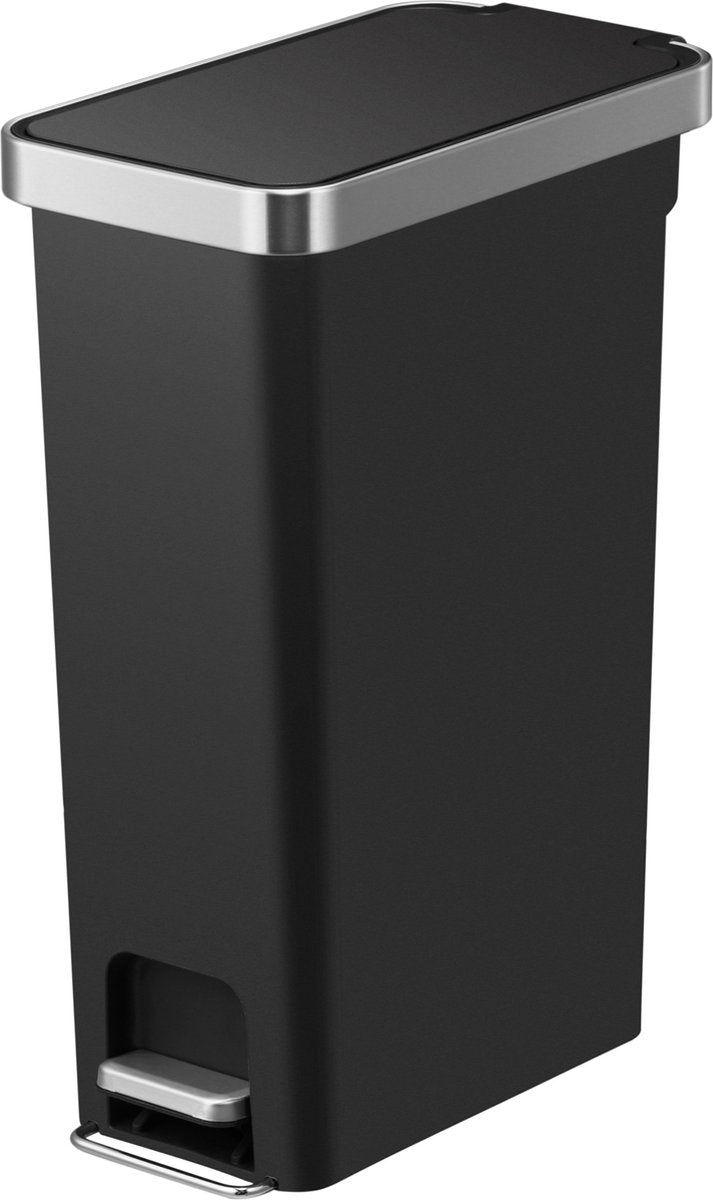 Eko - Hana Slim Treteimer 40 Liter - Kunststoff - Schwarz - Abfalleimer
