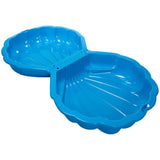 Sandkasten mit Deckelschale 102 x 88 x 20 cm blau