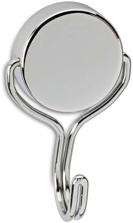 Maul Magnet rund 1 Stück 30 kg Stahl Metall Neodym mit Haken 7,7 x 4,6 x 2,8 cm silber