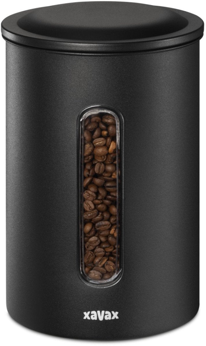 Xavax Kaffeedose für 1,3 kg Bohnen oder 1,5 kg Pulver luftdicht aromadicht schwarz