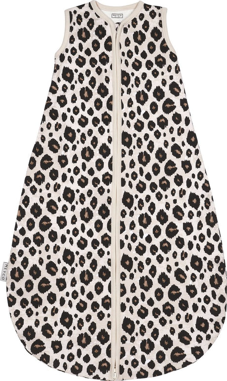 Meyco Baby Leopard Baby Sommerschlafsack rund – Sand Melange – 110 cm – 0,5 Tog
